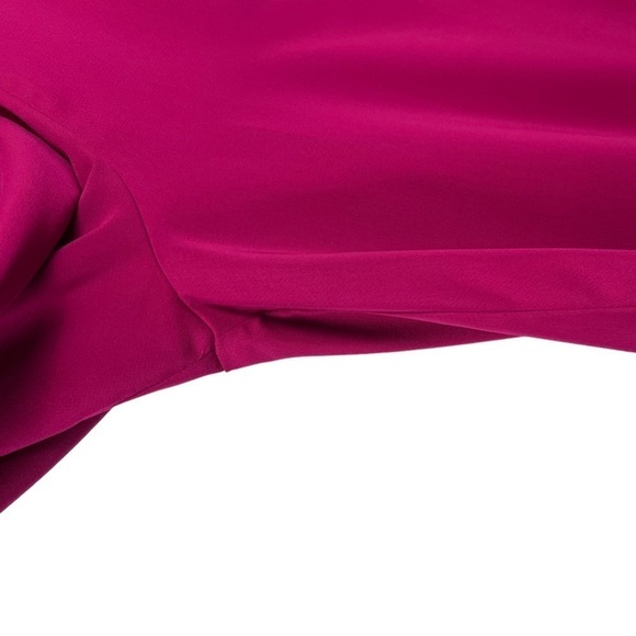 J. CREW DRAPEY WRAP BACK DEEP BERRY PINK WIDE LEG CROPPED SHORT SLEEVE JUMPSUIT - Picture 10 of 13